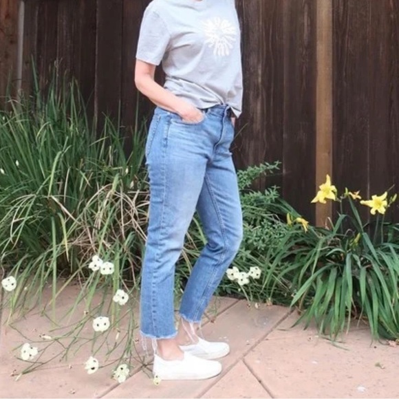 Everlane Denim - Everlane Curvy Cheeky Jean 26 Crop Light Wash